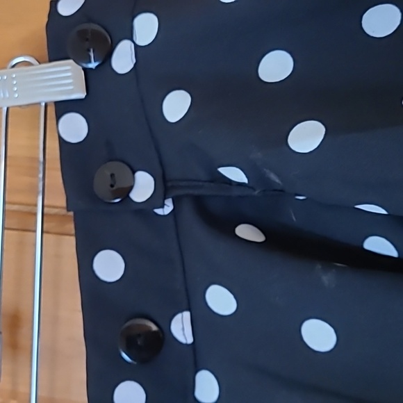 Fun Fashion black&white polkadot full circle skirt free size - Picture 6 of 7